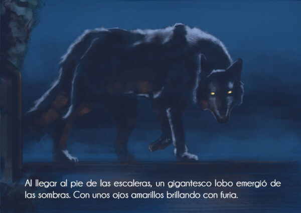 Lobo en las sombras - Arte digital