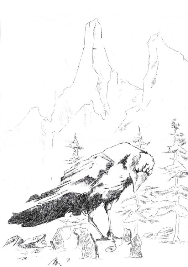 Cuervo dibujo