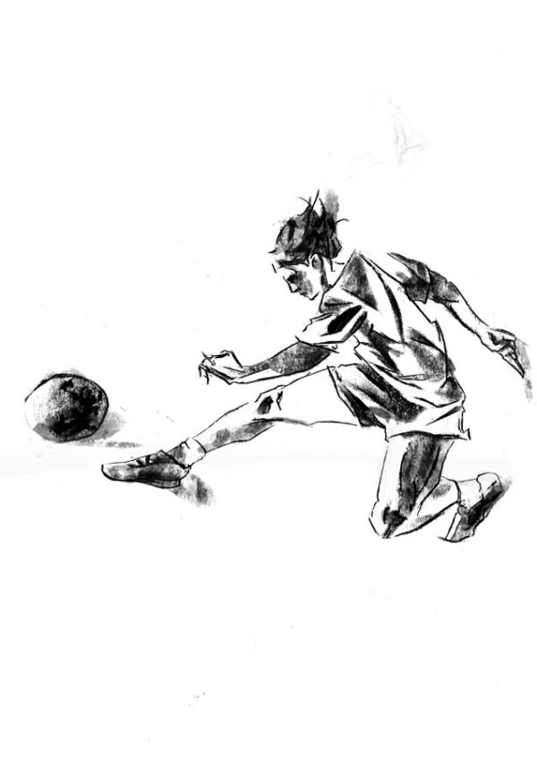 jugador de futbol dibujo